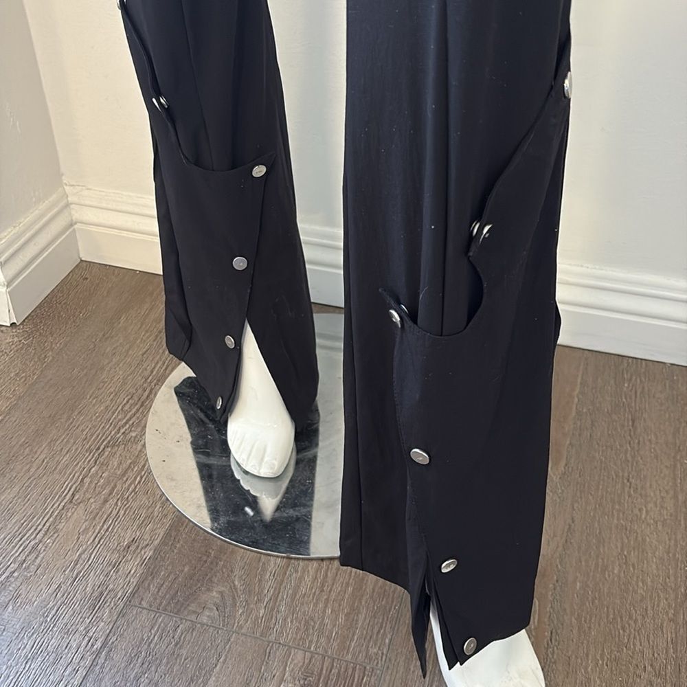Heliot Emil Moraine Slim Fit Bootcut Trouser Pant Snap Cuff Zipper Details DK 36 - Picture 11 of 14